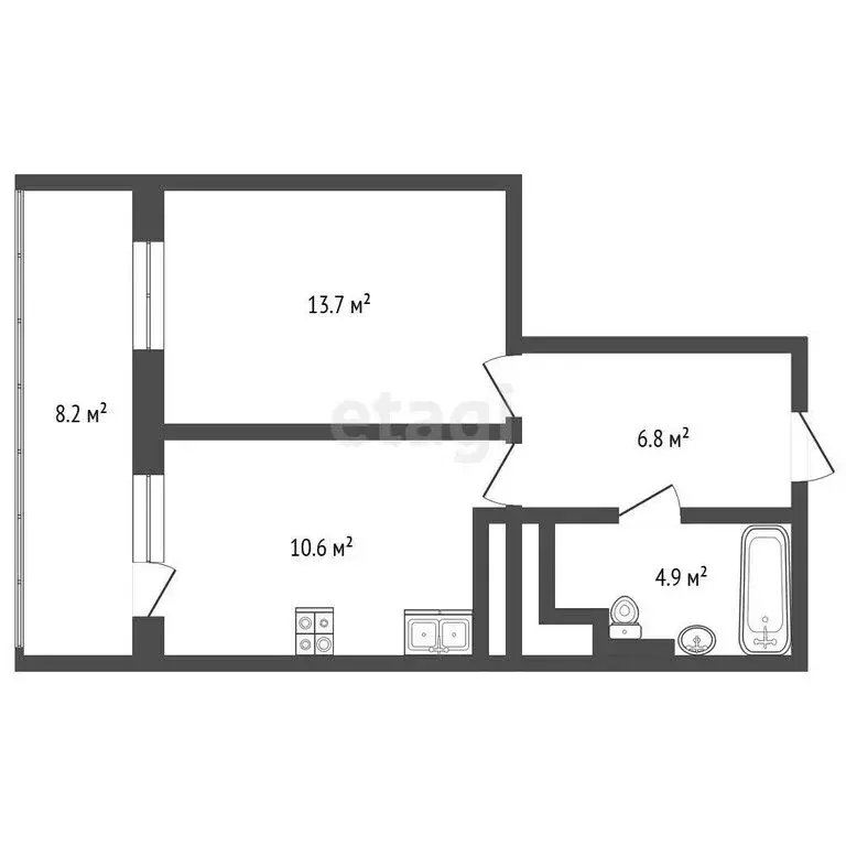 1-комнатная квартира: Набережные Челны, 69-й комплекс, 18 (40.1 м) - Фото 1