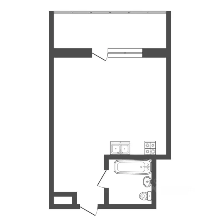 Студия Тюменская область, Тюмень ул. 30 лет Победы, 77 (21.0 м) - Фото 2