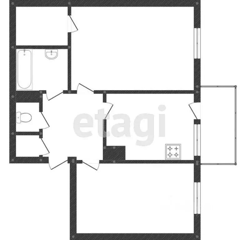 2-к кв. Ямало-Ненецкий АО, Новый Уренгой Оптимистов мкр, 2/2 (65.6 м) - Фото 2
