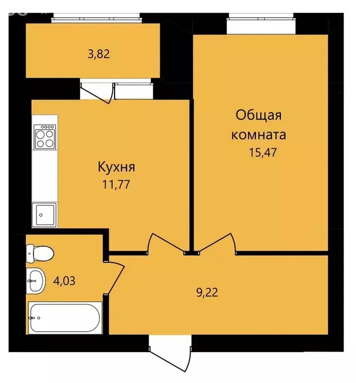 1-комнатная квартира: Саранск, улица Филатова, 11 (42 м) - Фото 0