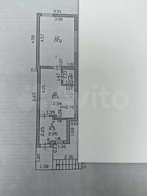1-к. квартира, 31 м, 2/2 эт. - Фото 0