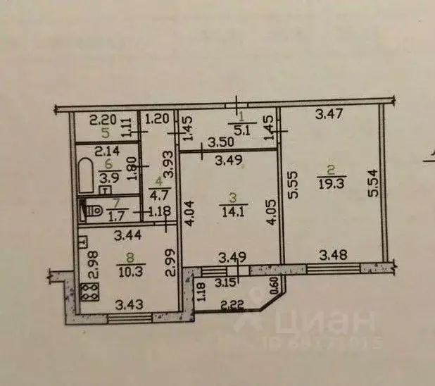 2-к кв. Орловская область, Орел бул. Молодежи, 5 (61.5 м) - Фото 1