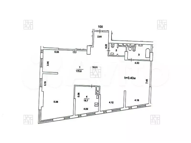 4-к. квартира, 211 м, 21/53 эт. - Фото 0