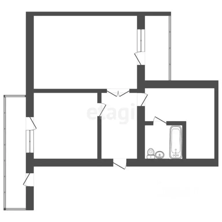 2-к кв. Томская область, Томск Алтайская ул., 163А (53.0 м) - Фото 2