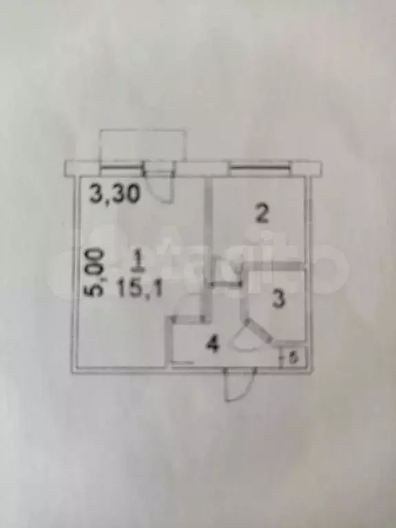 1-к. квартира, 28,6 м, 2/5 эт. - Фото 0