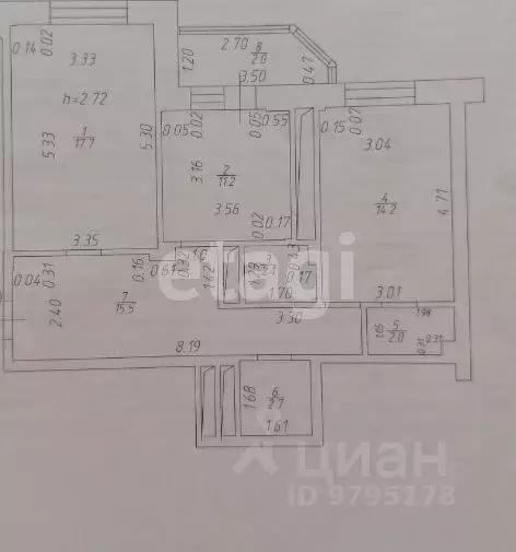 2-к кв. Татарстан, Казань ул. Баки Урманче, 7 (65.4 м) - Фото 2