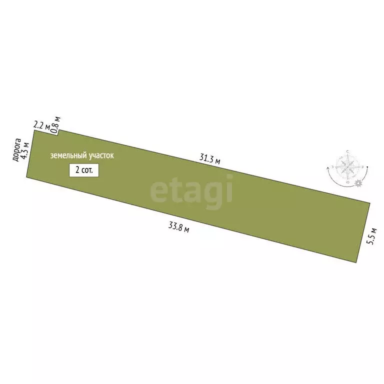 Участок в посёлок Архангельское, 1 (3.1 м) - Фото 0