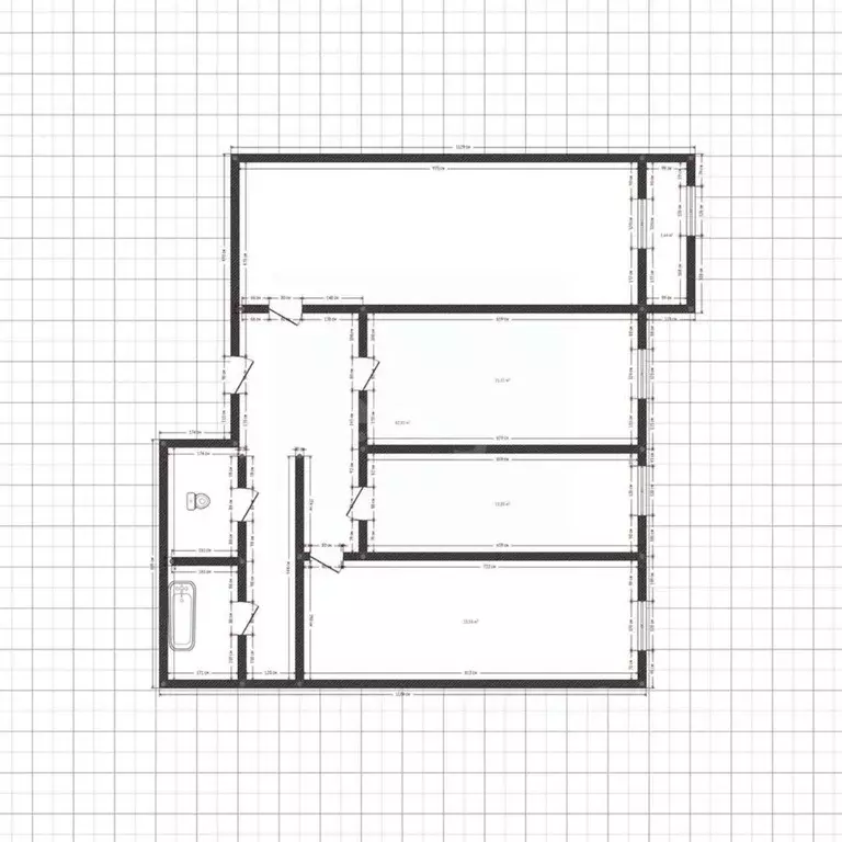 4-к кв. Белгородская область, Белгород ул. Щорса, 46 (70.4 м) - Фото 2