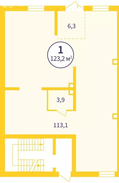 Помещение свободного назначения (123 м) - Фото 1