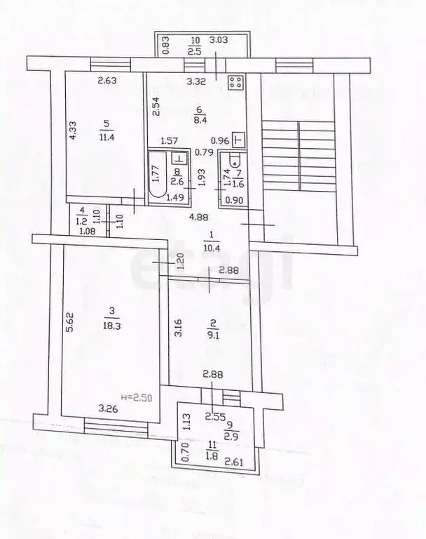 3-к кв. Краснодарский край, Горячий Ключ ул. Ленина, 232 (65.0 м) - Фото 1