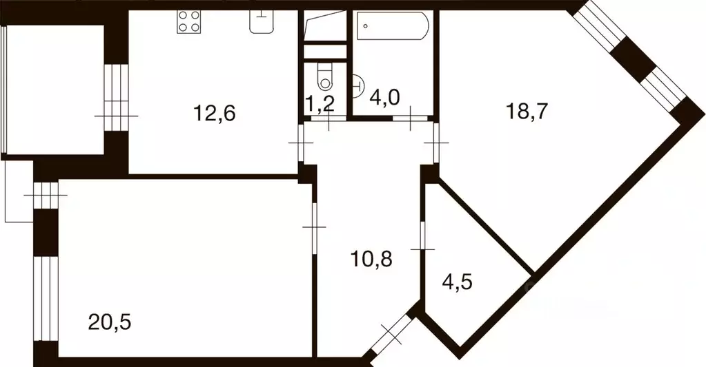 2-к кв. Москва д. Ивановское, ул. Семена Гордого, 8 (72.3 м) - Фото 0