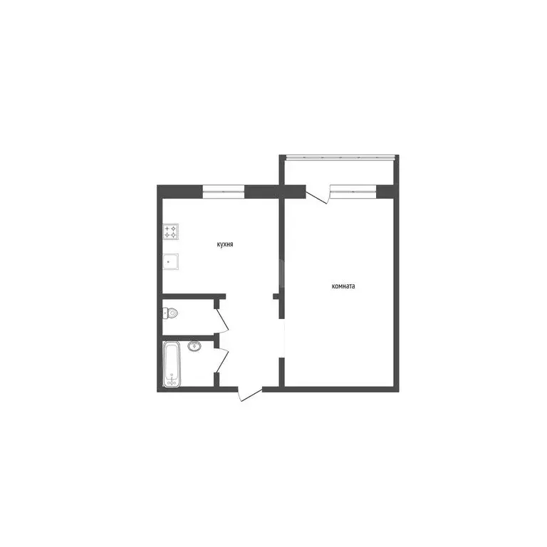 1-комнатная квартира: Курган, жилой район Заозёрный, 5-й микрорайон, ... - Фото 1