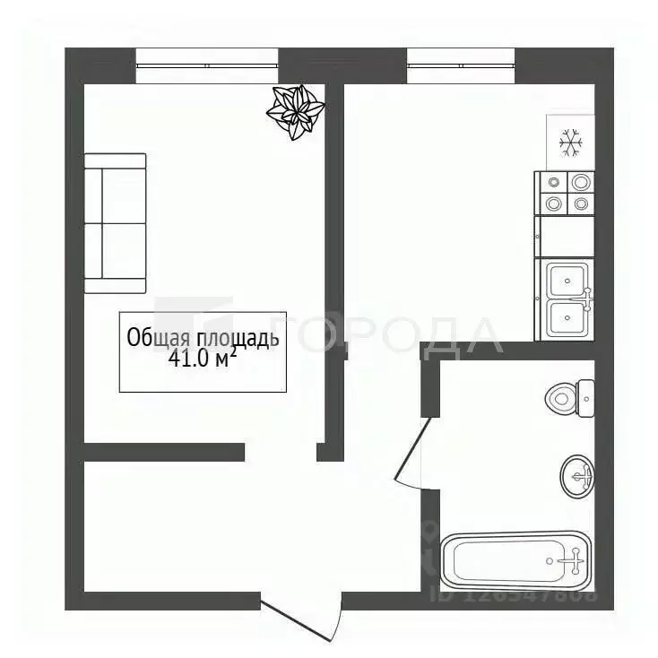 1-комнатная квартира: Новосибирск, жилой комплекс Одоевский, 1 (41 м) - Фото 1