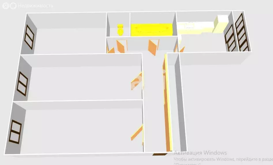 3-комнатная квартира: Долинск, улица Вилкова, 13 (66 м) - Фото 2