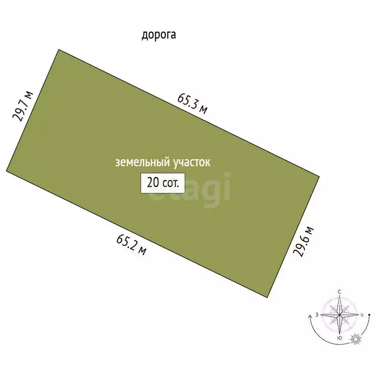 Участок в село Галкинское, Садовая улица (20 м) - Фото 1