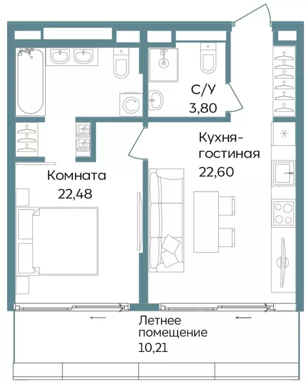 2-к кв. Крым, Саки ул. Морская (59.09 м) - Фото 1