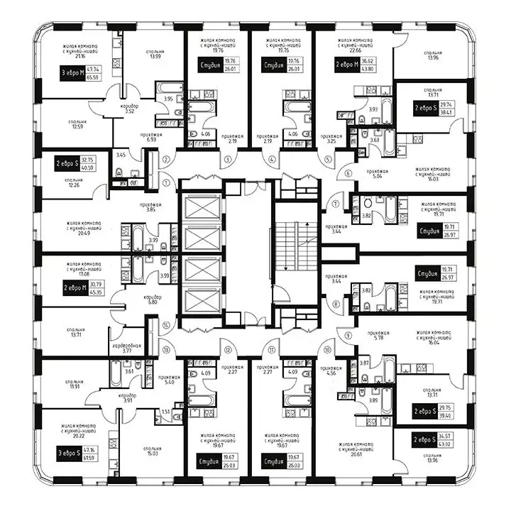 1-к кв. Москва Инноватор жилой комплекс, кА (29.56 м) - Фото 1