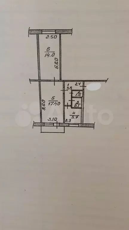 2-к. квартира, 44 м, 3/5 эт. - Фото 0