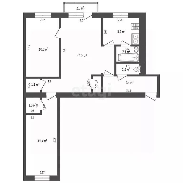 3-к кв. Самарская область, Самара ул. Мориса Тореза, 117 (57.2 м) - Фото 2