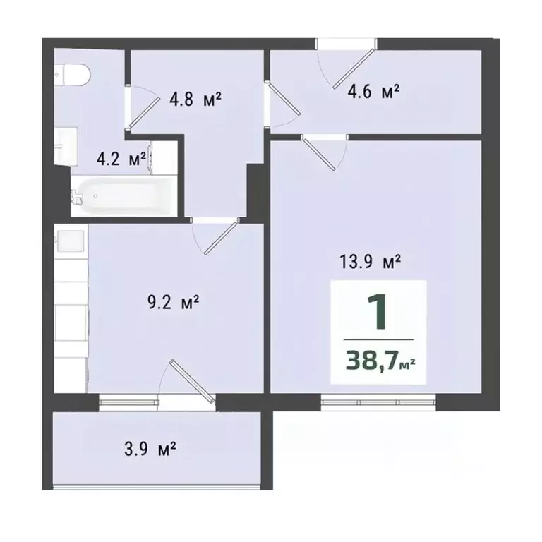 1-к кв. Омская область, Омск Сады Наука мкр, с1 (36.7 м) - Фото 0