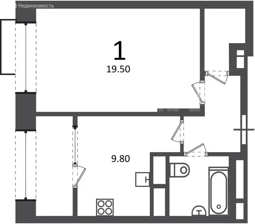 1-комнатная квартира: Москва, Клинская улица, 2А (40.3 м) - Фото 1