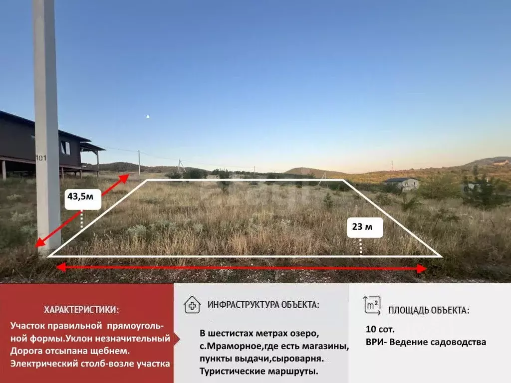Участок в Крым, Симферопольский район, Чистенское с/пос, Родничок СПК ... - Фото 0