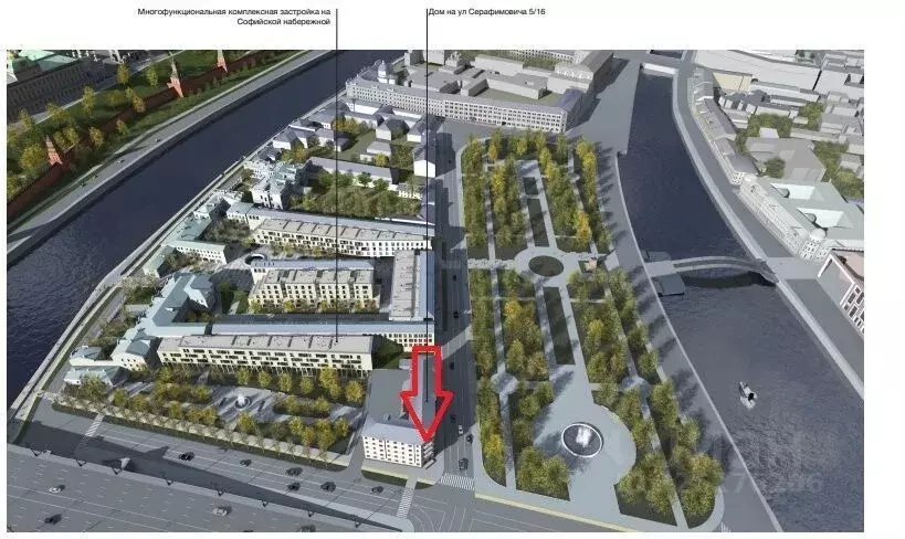 Помещение свободного назначения в Москва ул. Серафимовича, 5/16 (518 ... - Фото 1