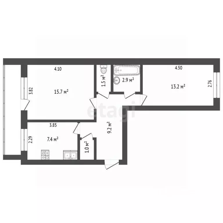 2-к кв. Хабаровский край, Николаевск-на-Амуре Советская ул., 163Б ... - Фото 2