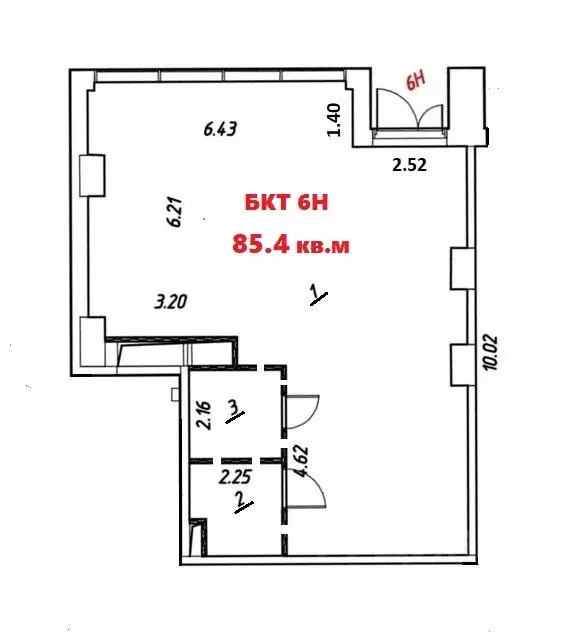 Помещение свободного назначения в Москва Нагатинская наб., 4Бк2 (86 м) - Фото 2