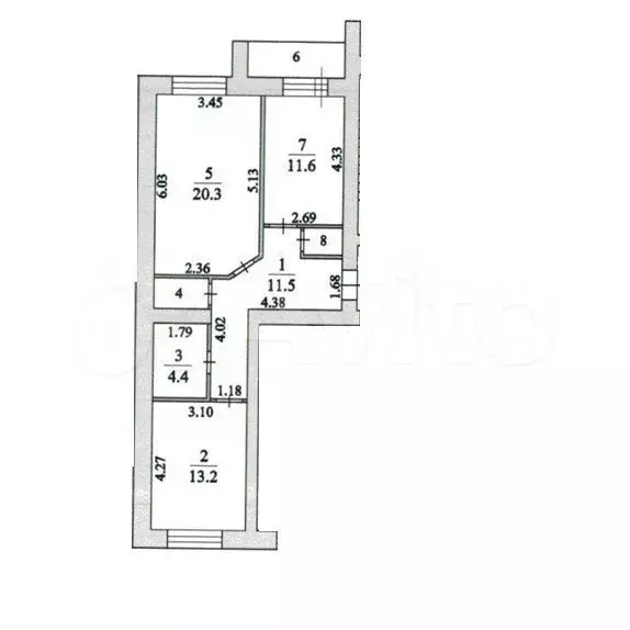 2-к. квартира, 64 м, 2/10 эт. - Фото 0