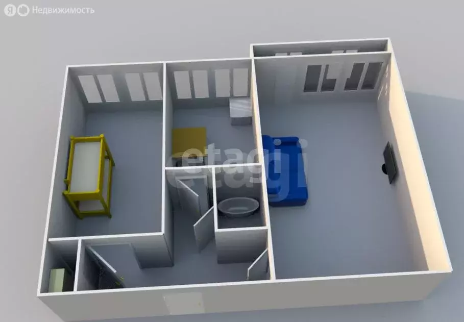 2-комнатная квартира: Южно-Сахалинск, улица Ленина, 304Б (42 м) - Фото 1