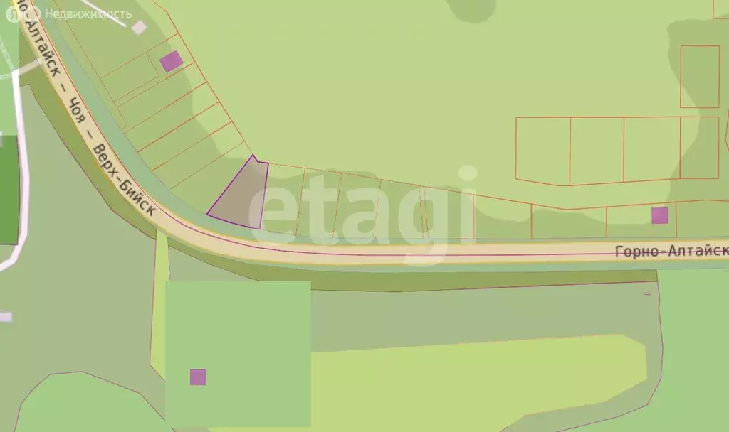 Участок в село Кызыл-Озек, Придорожная улица (10 м) - Фото 1