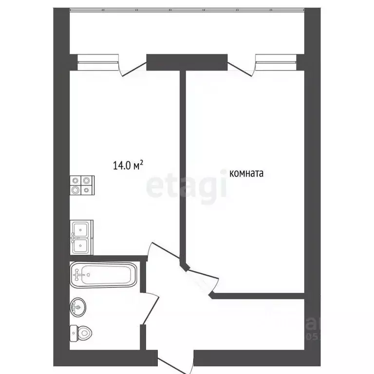 1-к кв. Ростовская область, Батайск ул. Гастелло, 4Б (40.0 м) - Фото 2