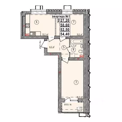 2-к кв. Липецкая область, Усмань Северо-Восточный мкр,  (52.5 м) - Фото 1