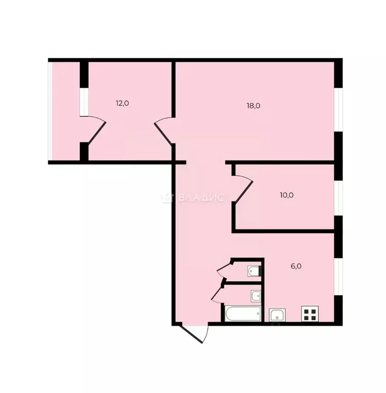 3-к кв. Московская область, Мытищи Летная ул., 27 (54.0 м) - Фото 2
