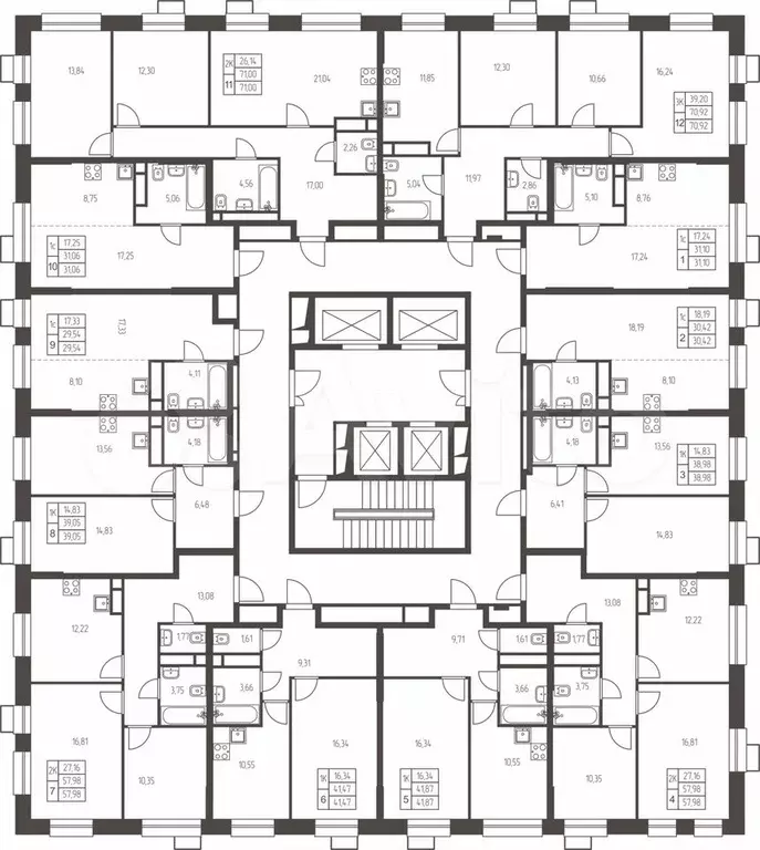 Квартира-студия, 31,1 м, 16/25 эт. - Фото 1