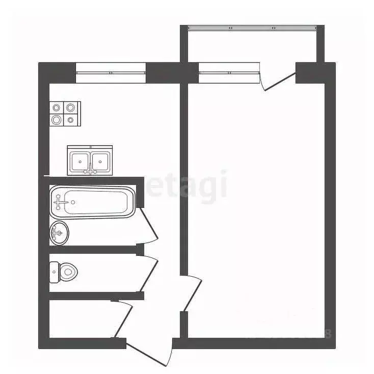 1-к кв. Владимирская область, Муром ул. Ленина, 115 (32.7 м) - Фото 1