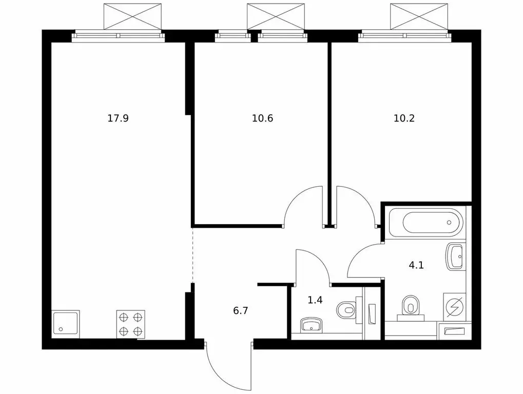 2-комнатная квартира: Москва, НАО, Филимонковский район, жилой ... - Фото 1