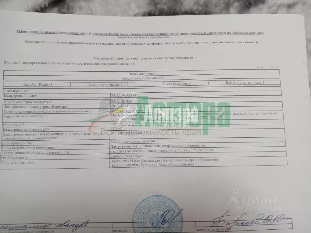 Участок в Забайкальский край, Чита Кенон ДНТ,  (10.0 сот.) - Фото 1