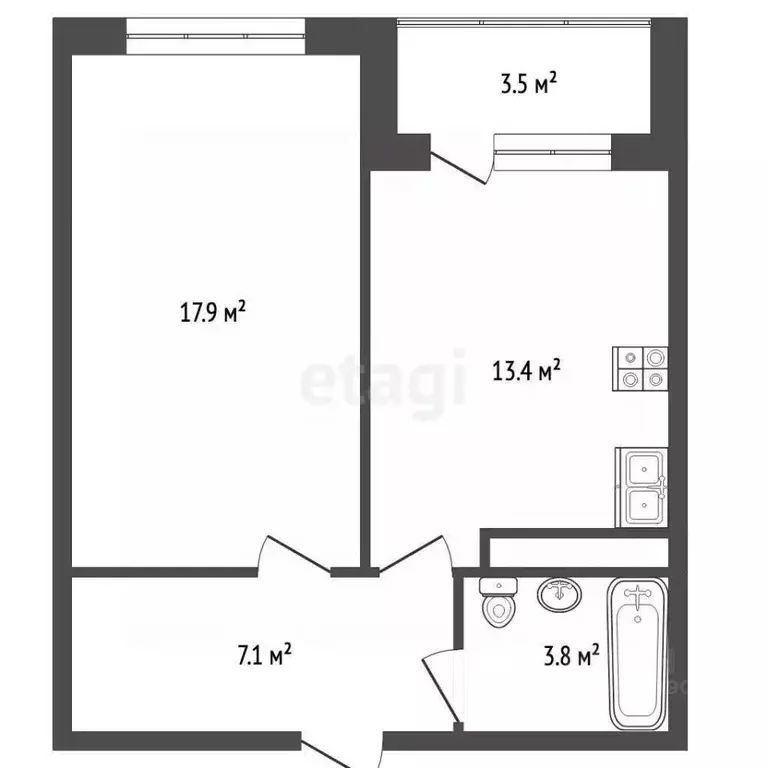 1-к кв. Крым, Ялта муниципальный округ, Восход пгт ул. Авроры, 77к3 ... - Фото 1