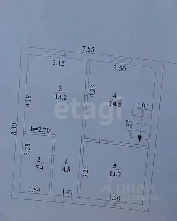 Дом в Липецкая область, Задонский муниципальный округ, с. Казино ул. ... - Фото 2