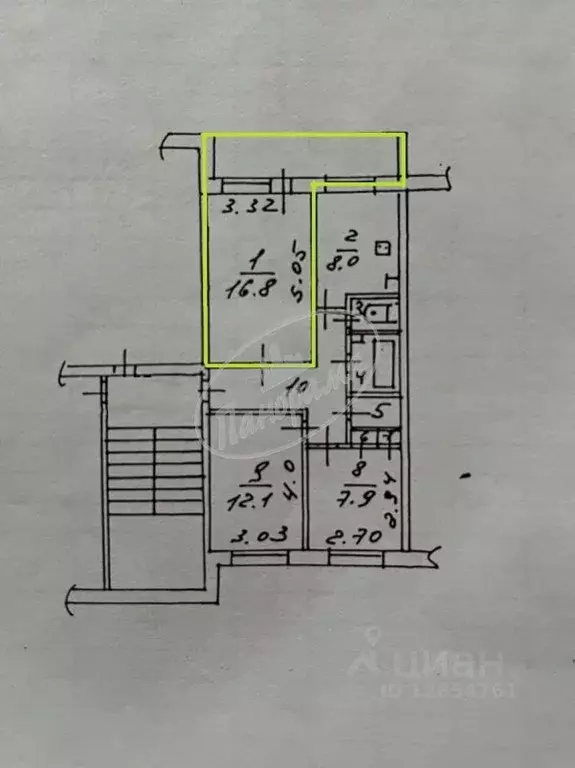 Комната Калужская область, Калуга Тепличная ул., 5 (17.0 м) - Фото 2