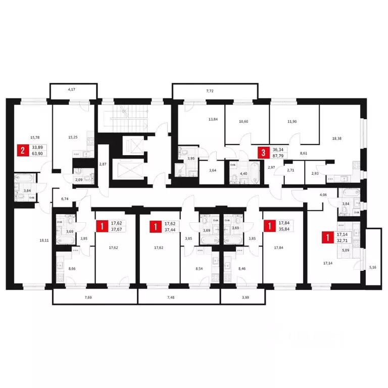 2-к кв. Башкортостан, Уфа ул. Большая Московская, 11 (63.9 м) - Фото 2