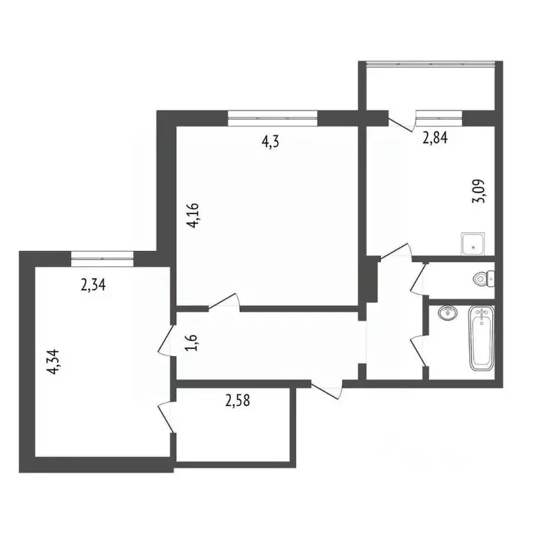 2-к кв. Красноярский край, Красноярск Нанжуль-Солнечный мкр, ул. ... - Фото 2