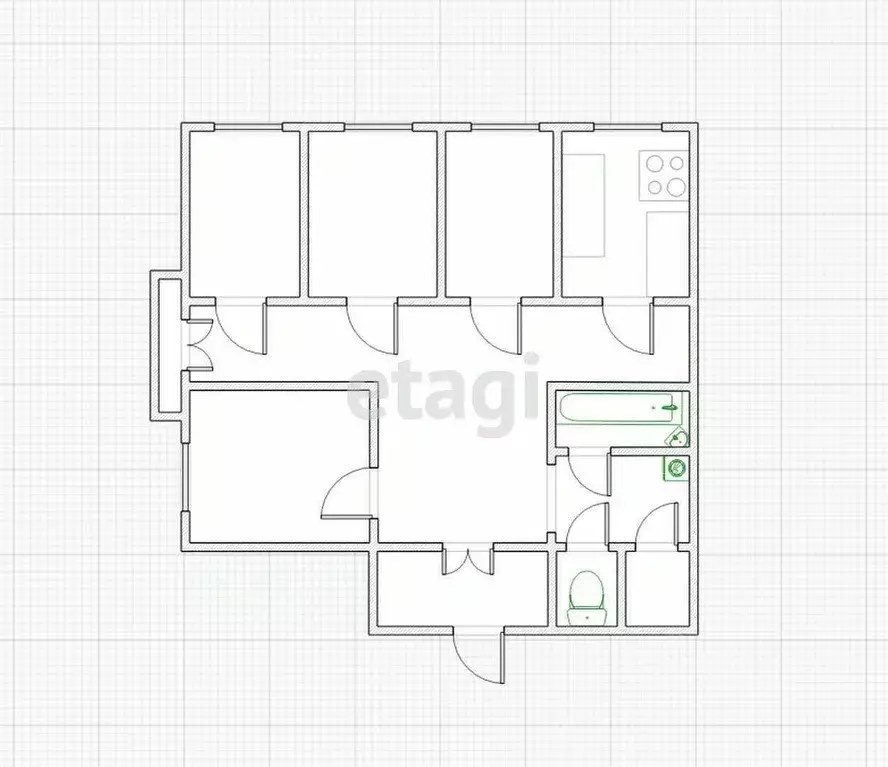 Комната Костромская область, Кострома Малышково мкр, проезд Березовый, ... - Фото 2