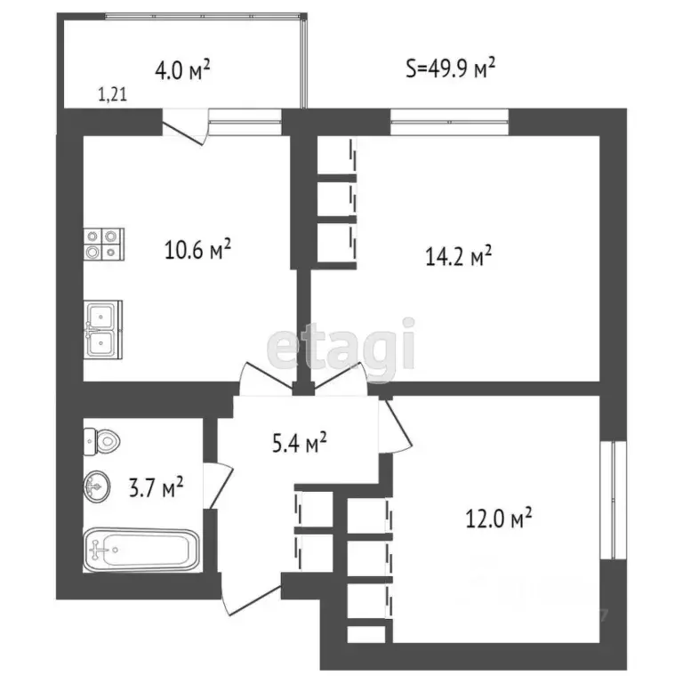 2-к кв. Краснодарский край, Новороссийск ул. Герцена, 3Ак1 (45.9 м) - Фото 1