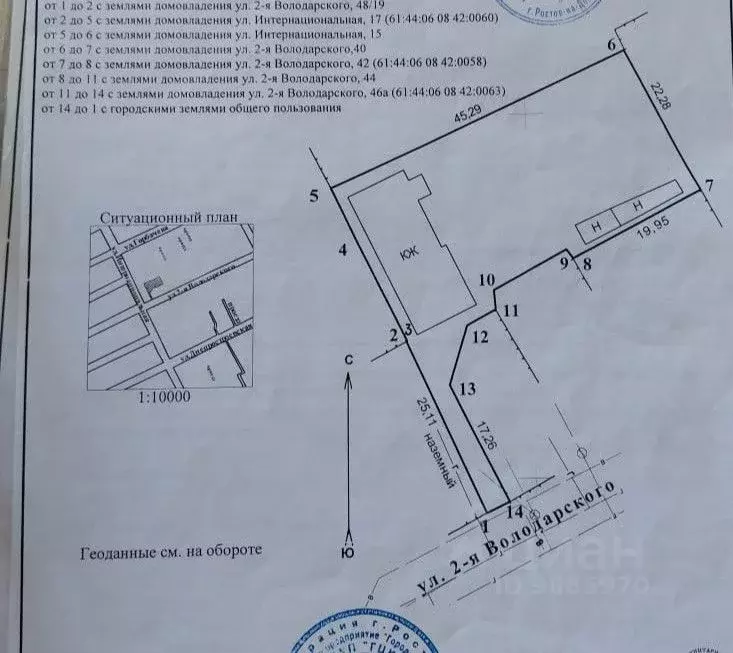 Участок в Ростовская область, Ростов-на-Дону ул. 2-я Володарского, 46 ... - Фото 1
