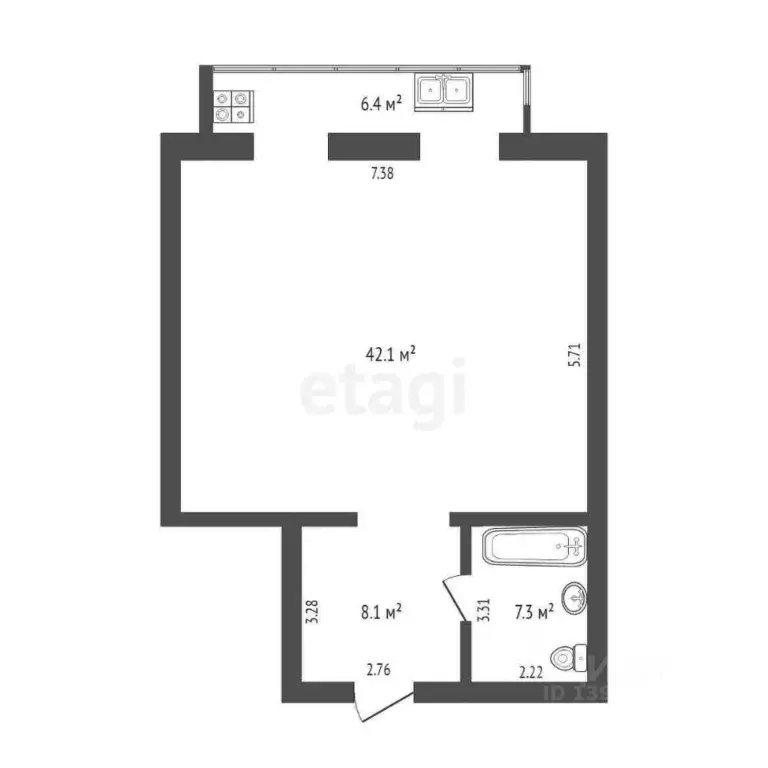 1-к кв. Тюменская область, Тюмень Широтная ул., 158к3 (58.2 м) - Фото 2