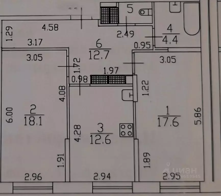 2-к кв. Санкт-Петербург пос. Парголово, ул. Михаила Дудина, 25к1 (67.0 ... - Фото 1