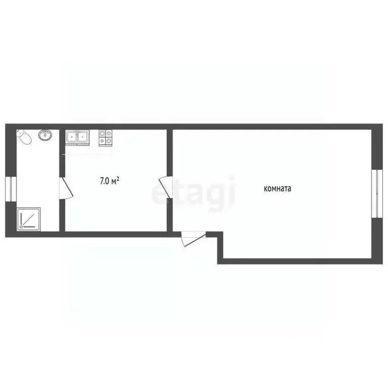 1-к кв. Тамбовская область, Мичуринск Калининская ул., 89 (45.0 м) - Фото 1